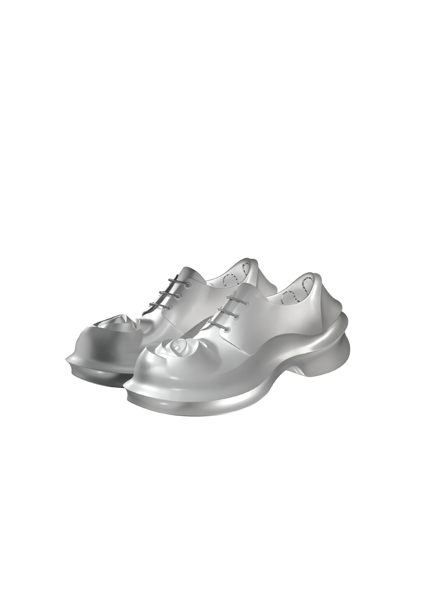 Rose Arch Derby Shoes | Silver