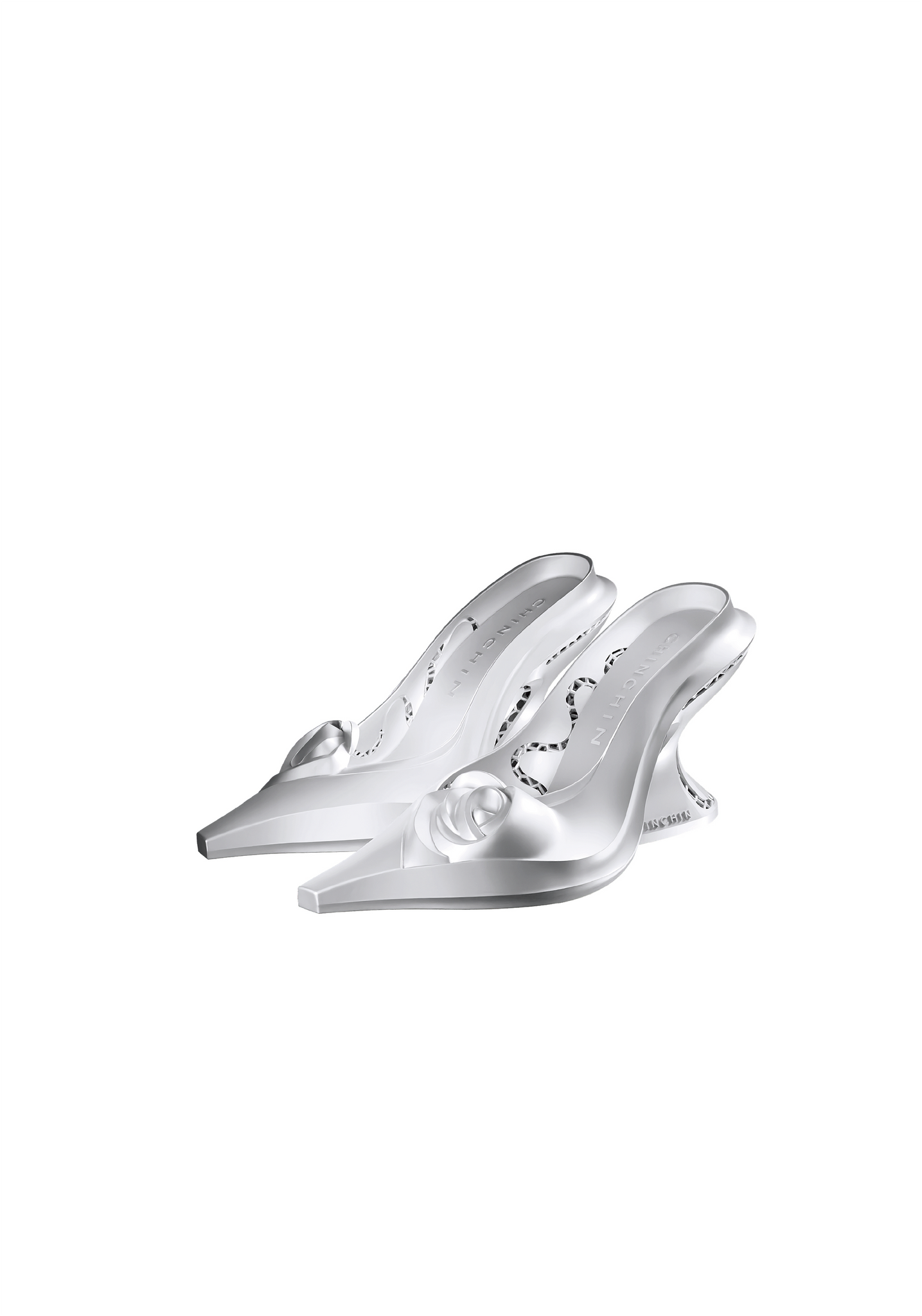 Rose Arch Pumps | Silver